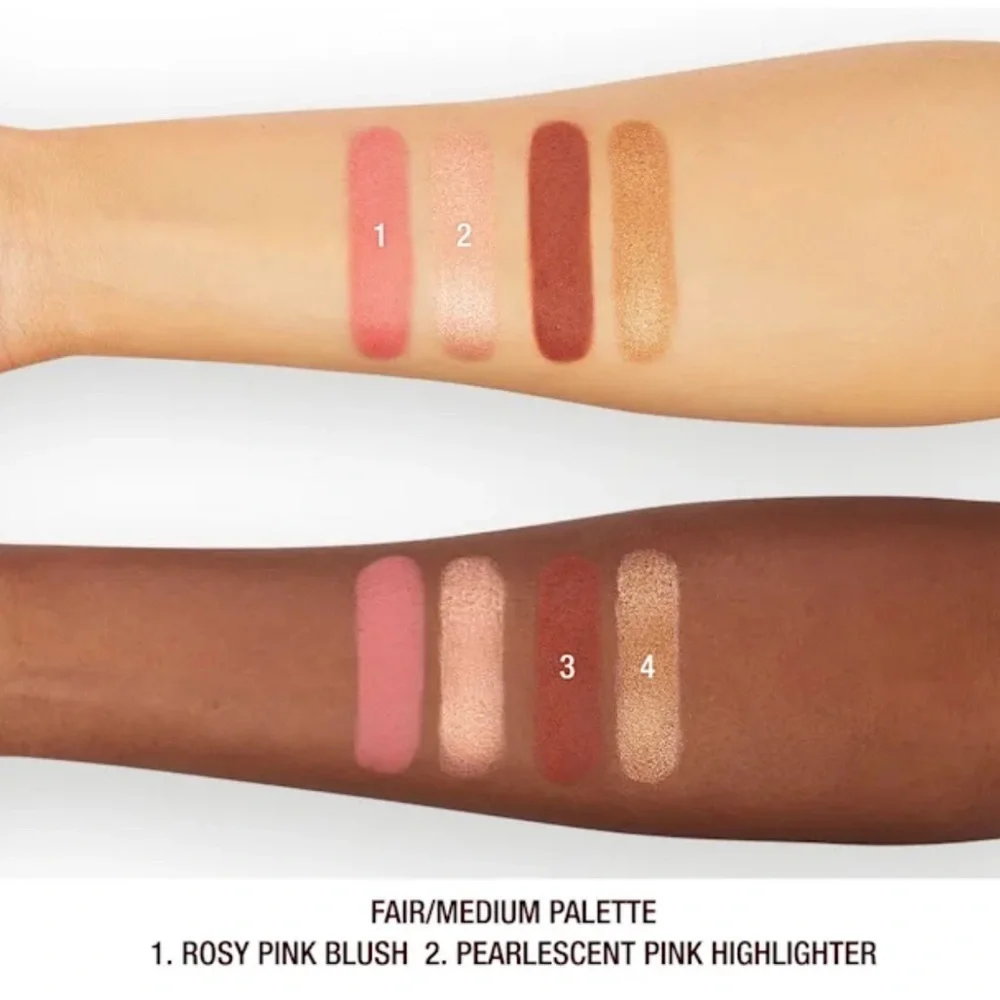 🌸 CHARLOTTE TILBURY Mini Hollywood Blush & Glow Glide Palette - FAIR-MEDIUM